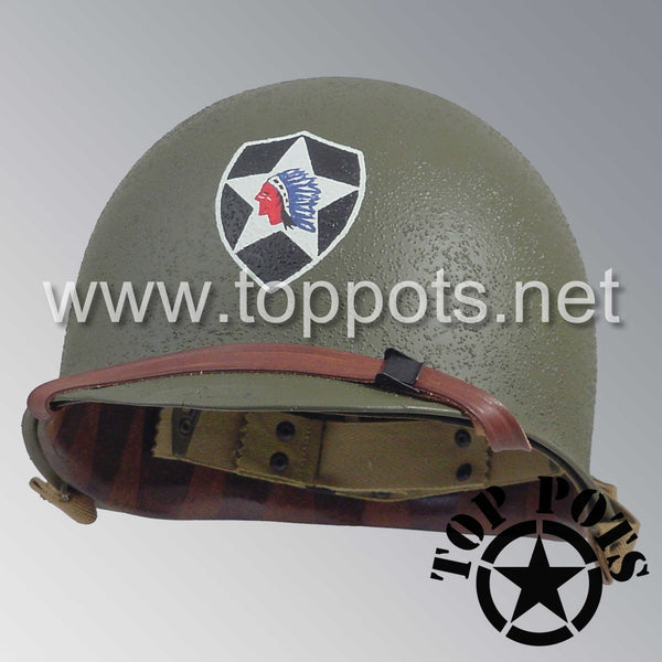 WWII US Army Restored Original M1 Infantry Helmet Swivel Bale Shell an ...