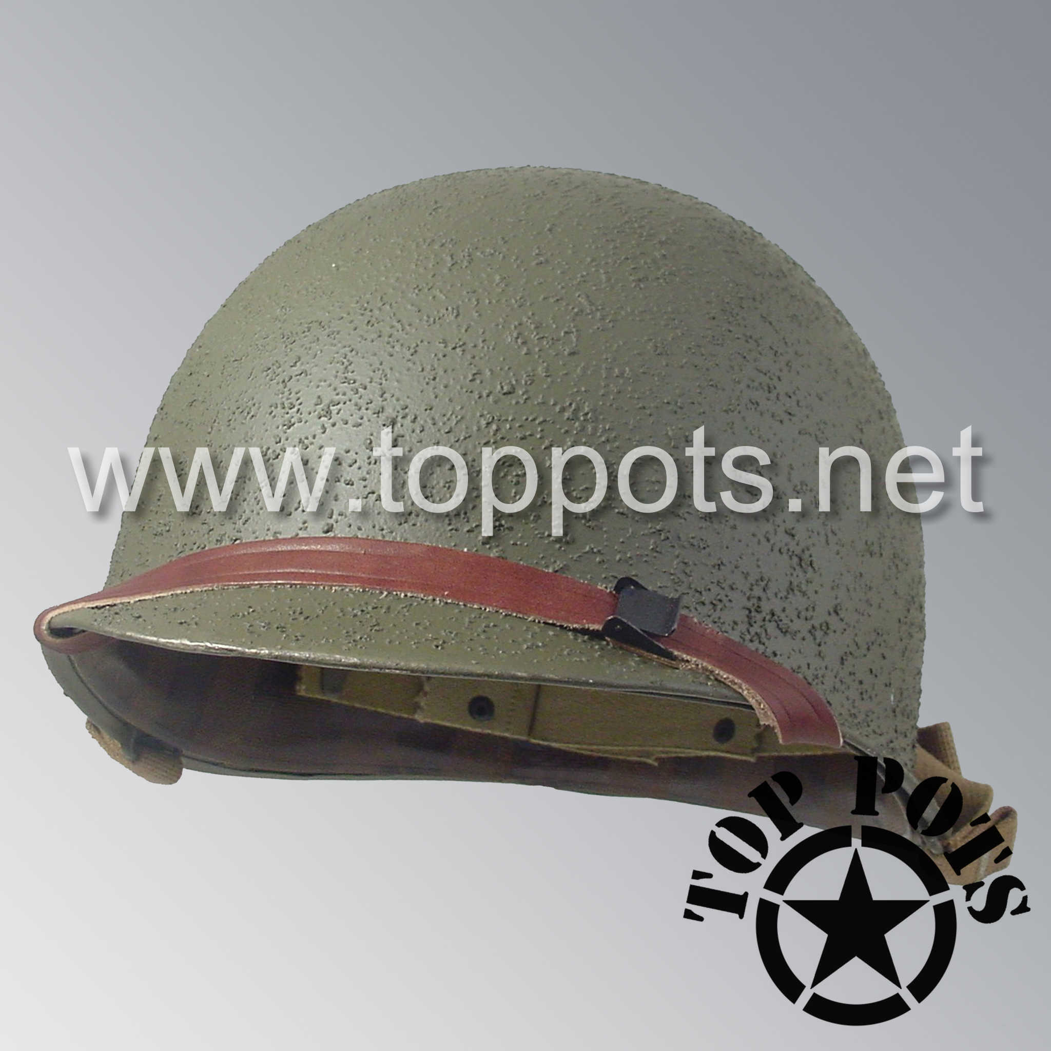 M1 Ranger Helmet WWII US Army Restored Original M1 Infantry Helmet Swivel Bale Shell an ...