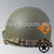 WWII US Army Restored Original M1 Infantry Helmet Swivel Bale Shell and Chin Straps with Ranger Emblem (SHELL ONLY)