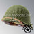 WWII US Army Restored Original M1 Infantry Helmet Swivel Bale Schlueter Shell and Liner with Olive Drab 3 Net