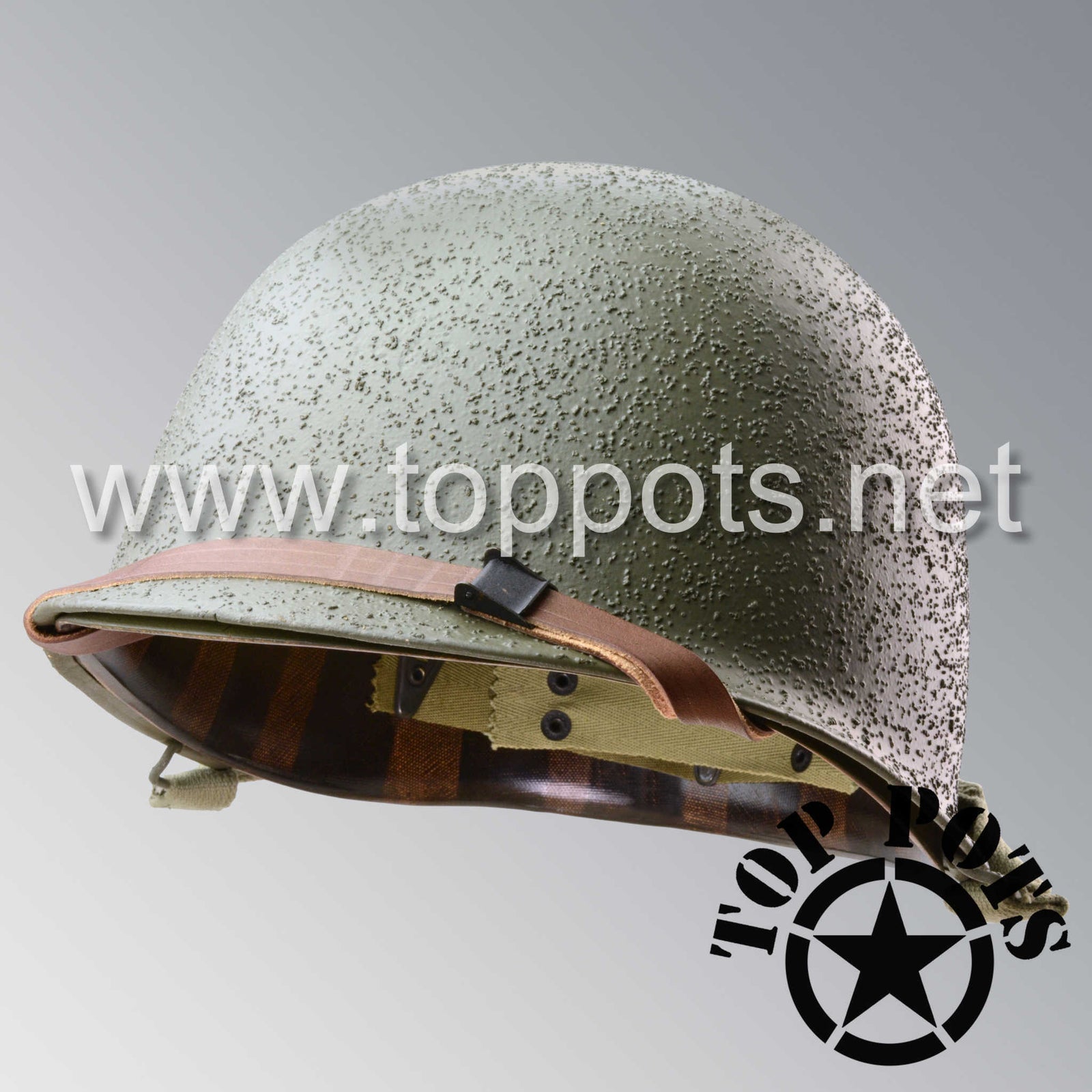 WWII US Army Restored Original M1 Infantry Helmet Swivel Bale Schlueter Shell and Liner