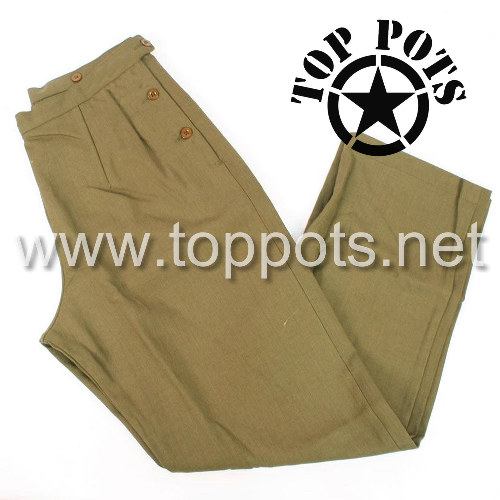 WWII US Army Reproduction Olive Drab Wool WAC Enlisted Uniform - Trousers Pants