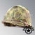 WWII USMC Restored Original M1 Infantry Helmet Swivel Bale Shell and Liner with Marine Corps Camouflage Cover