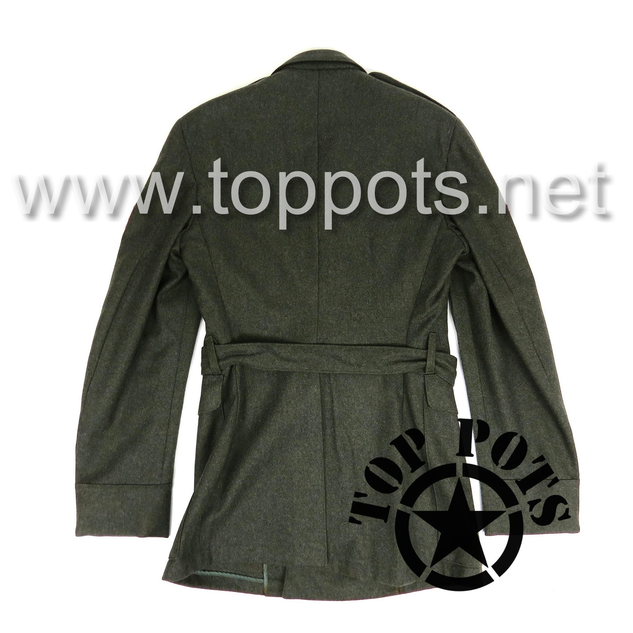 WWII USMC Reproduction M1937 Green Wool Marine Corps Service Dress Coa - Top Pots - WWII US M-1 Helmets, Liners and Reproduction Uniform Sales WWII USMC Reproduction M1937 Green Wool Marine Corps Service Dress Coa - Top Pots - WWII US M-1 Helmets, Liners and Reproduction Uniform Sales