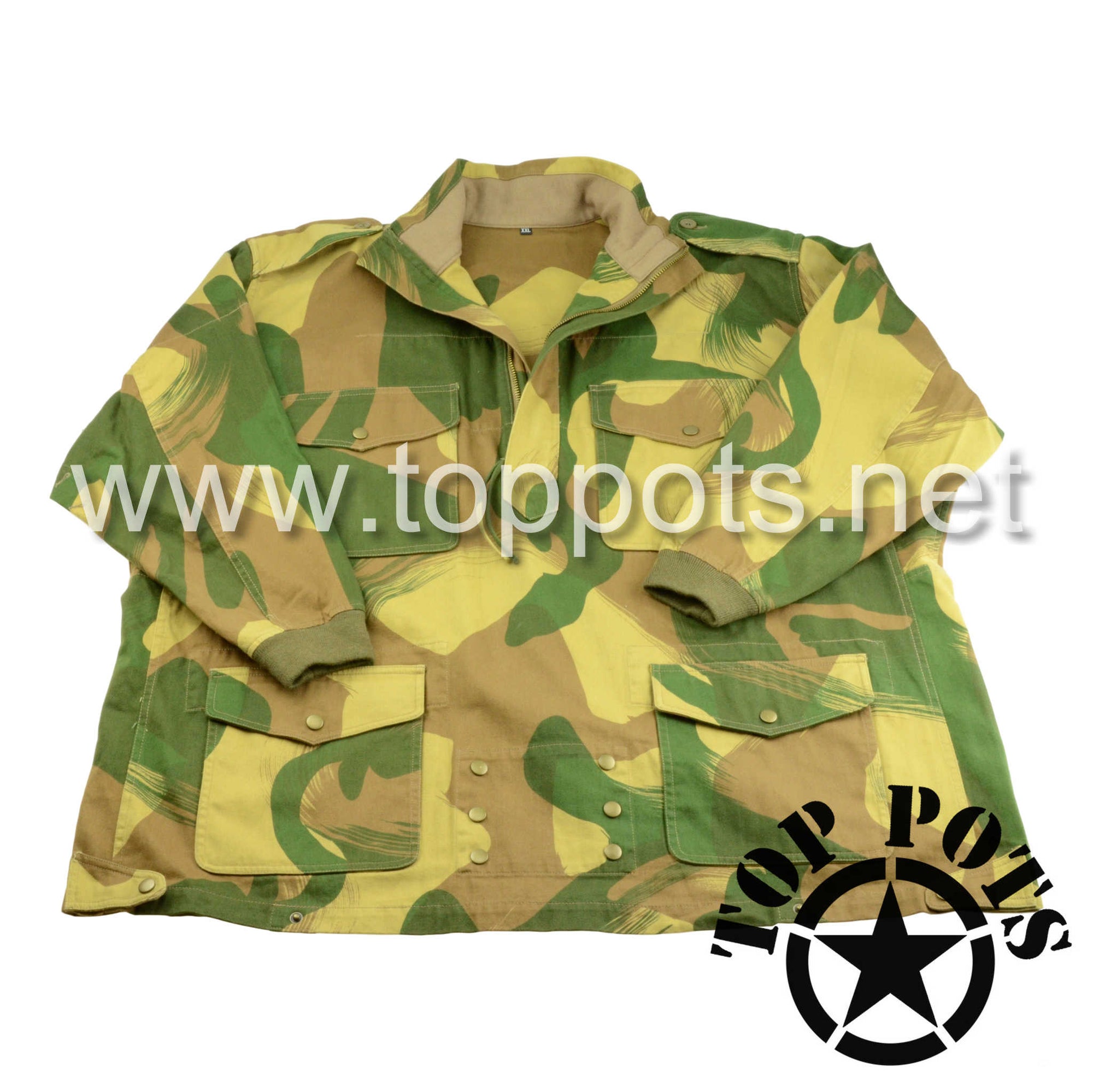 WWII British Army Reproduction M1942 Cotton Camouflage Denison Paratrooper Airborne Jump Smock – Second Model