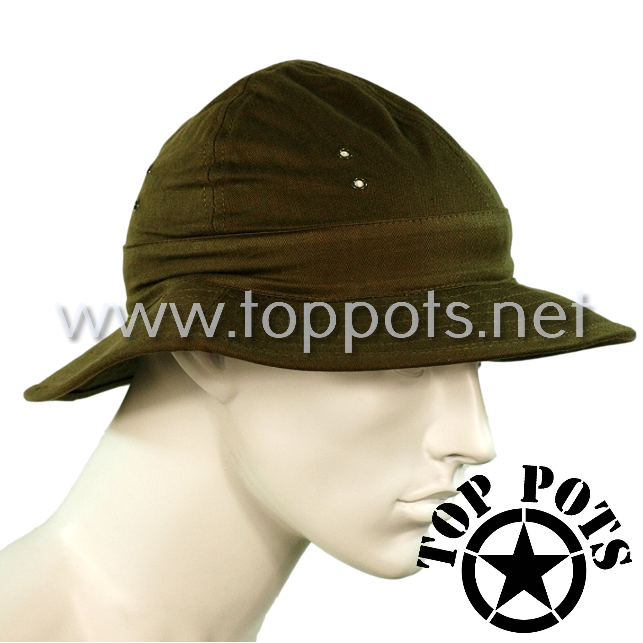 US WW2 HBT Cap Herringbone Twill O.D. 7 Peaked Cap Jeep Cap Lomax Militaria - Foto 7