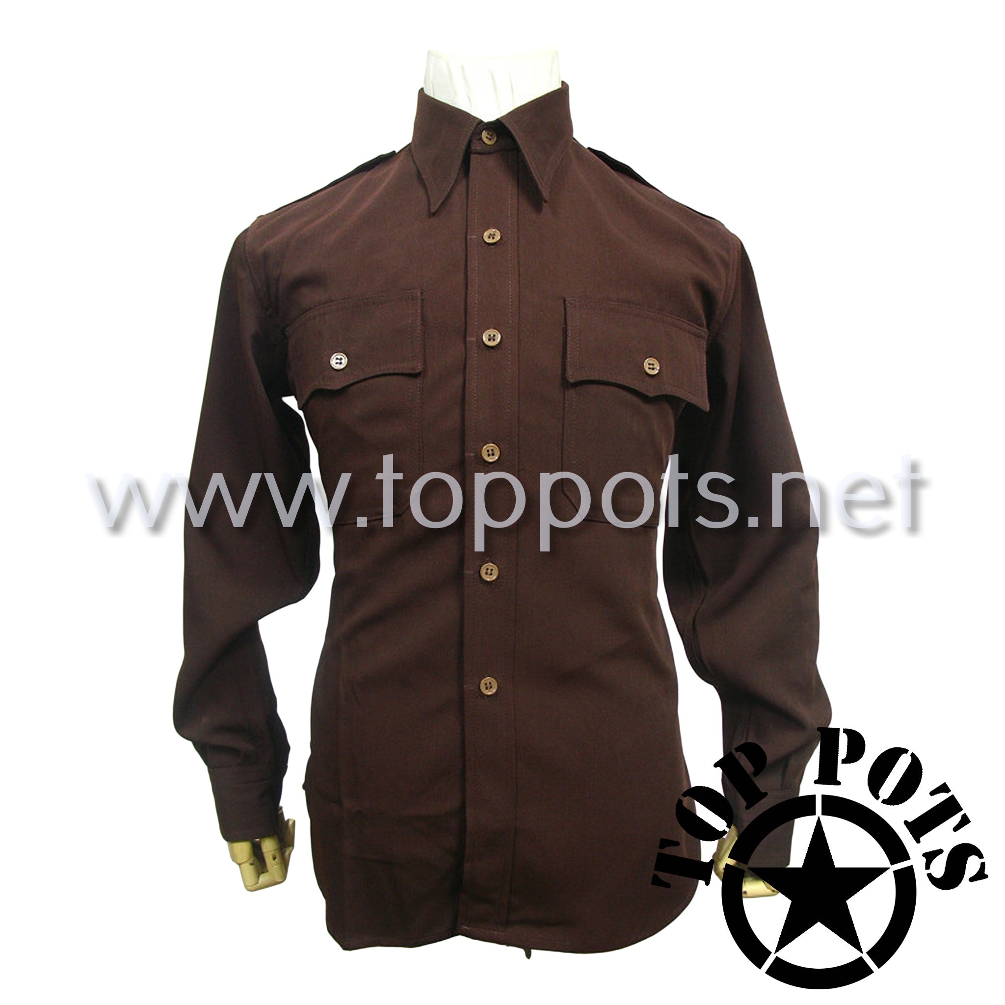 Featured Uniform - Reproduction WWII US Army Uniform Officer Service Shirt 