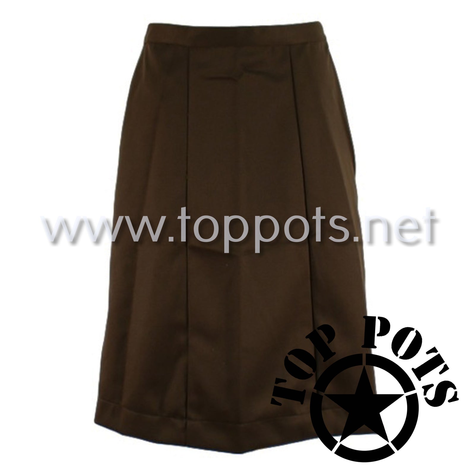 WWII US Army Reproduction Chocolate Wool Elastique WAC Officer Uniform – Class A Skirt
